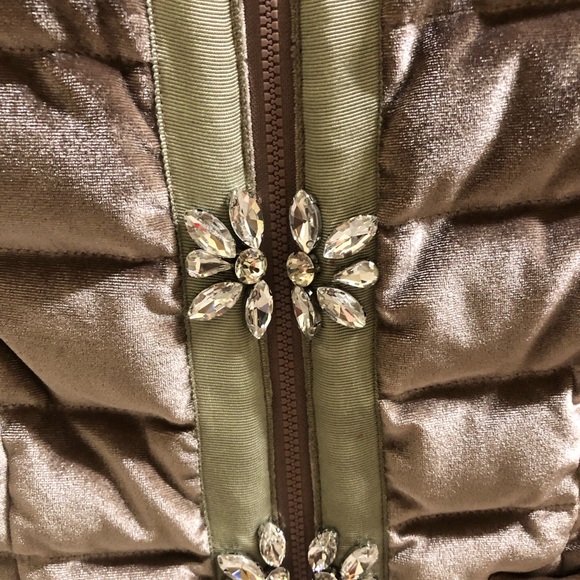 Glamourpuss NYC Embellished Puffer Vest - Picture 4 of 5